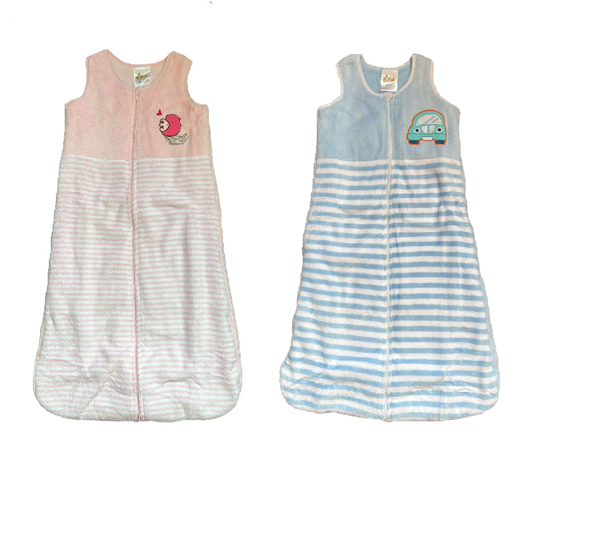 Baby Fleece Schlafsack Blau, Rosa Gr. 90 cm – WWT-Handel GmbH