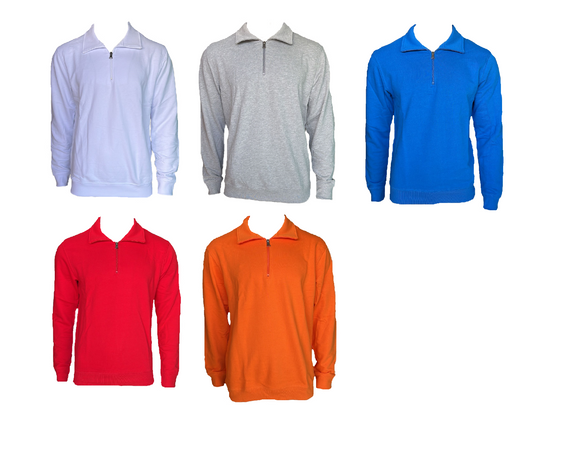 HAKRO Herren Troyer Zip-Sweatshirt Gr. S, M, L, XL, 2XL, 3XL