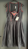 Damen Trachten Dirndl ärmellos Schwarz, Rot ca. Gr. 38 v. T-Point