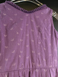 Damen Trachten Dirndl ärmellos Lila, Weiß gemustert Gr. 34 v. Almsach