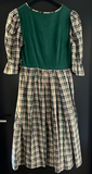 Damen Trachten Dirndl 3/4 Arm Blau, Grün gemustert ca. Gr. 36 v. Rose-Dirndl
