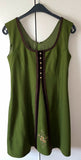 Damen Trachten Kleid ärmellos Grün Schurwolle Gr. 46 v. Perry