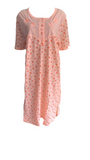 Damen Nachthemd Kurzarm mit Blumenmuster Apricot,Altrosa Gr. M, L, XL, 2XL