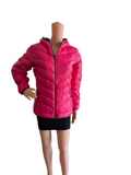 Damen-Daunensteppjacke  mit Kapuze James & Nicholson JN1059 magenta Gr. S M L