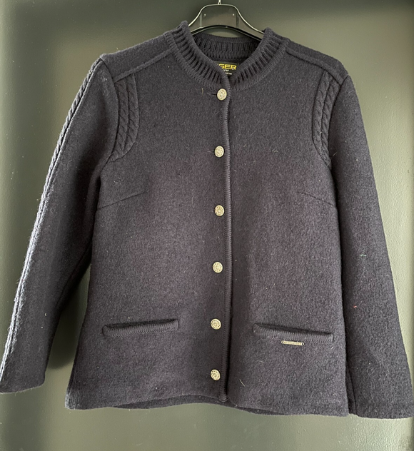 Damen Trachten Janker/Jacke Blau ca. Gr. 44 v. Geiger