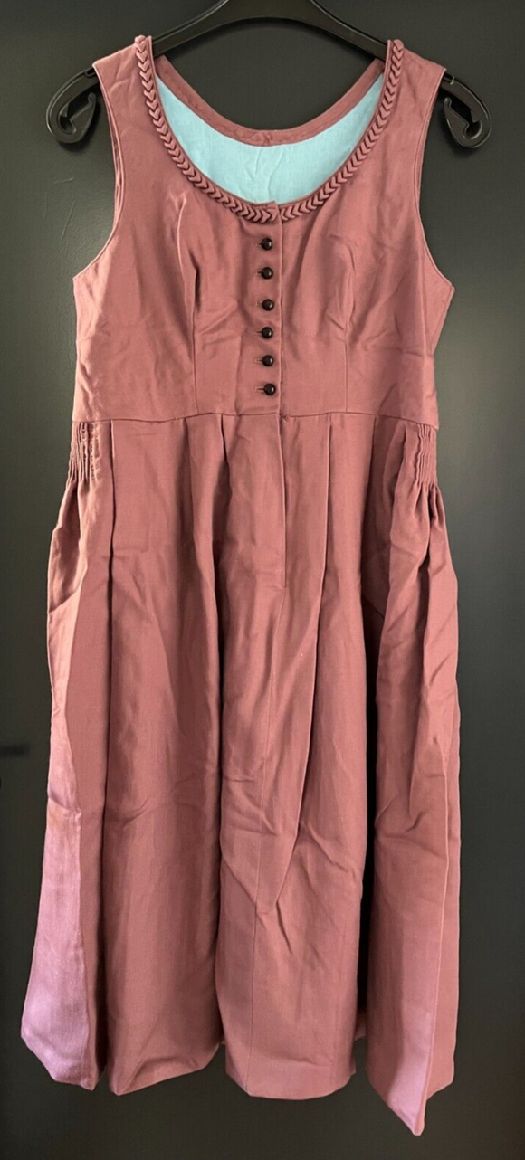 Damen Trachten Dirndl ärmellos Altrosa Gr. 40