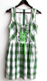 Damen Trachten Dirndl ärmellos grün weiß kariert Gr. 40 v. Spieth & Wensky