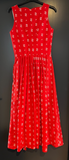 Damen Trachten Dirndl ärmellos Rot, Weiß gemustert Gr. 34 v. Berwin & Wolff
