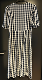 Damen Trachten Dirndl kurzarm Blau, Weiß gemustert Gr. 42 v. Vilona
