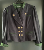 Damen Trachten Janker/Jacke dunkelblau, grün ca. Gr. 42 v. Lodenfrey