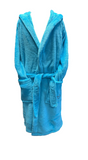 Kinder Fleece Bademantel Türkis, Royal Gr. 122/128