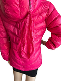 Damen-Daunensteppjacke  mit Kapuze James & Nicholson JN1059 magenta Gr. S M L