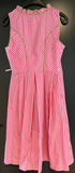 Damen Trachten Dirndl ärmellos Rosa-Weiß kariert Gr. 40 v. Esmara