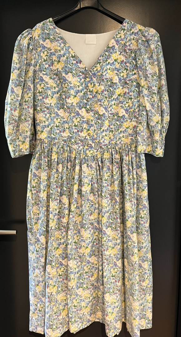 Damen Trachten Dirndl 3/4-Arm Mehrfarbig gemustert ca. Gr. 42