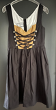 Damen Trachten Dirndl ärmellos Schwarz, Gold ca. Gr. 40 v. Oscartrachten
