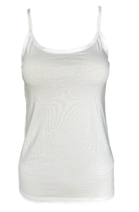 Damen Modal-Unterhemd Top Spaghettiträger Weiß Schwarz Baumwolle Gr. S M L
