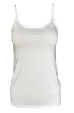 Damen Modal-Unterhemd Top Spaghettiträger Weiß Schwarz Baumwolle Gr. S M L