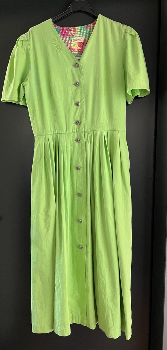 Damen Trachten Dirndl kurzarm grün ca. Gr. 40 v. Elko