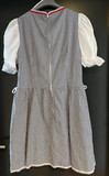 Damen Trachten Dirndl kurzarm Blau-Weiß kariert ca. Gr. 42 v. Orlob