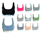 Damen Sommer Bustier Sport-BH Baumwolle Gr. S M L