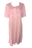 Damen Nachthemd Kurzarm Lila Orange Rosa Blau Gr. M L XL XXL