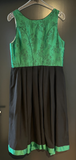 Damen Trachten Dirndl ärmellos Schwarz, Grün Gr. 44 v. Wenger