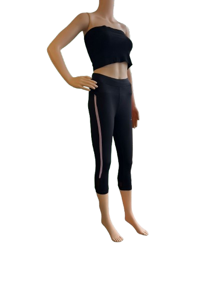 Venice Beach 3/4 Damen Sporthose KIM 100032 black/light purple XS S