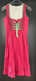 Damen Trachten Dirndl ärmellos rosa, grün weiß gemustert Gr. 34 v. Country Life
