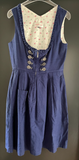 Damen Trachten Dirndl ärmellos blau ca. Gr. 42 v. Original Steindl