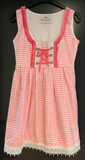 Damen Trachten Dirndl ärmellos Rosa-Weiß kariert ca. Gr. 38 v. Trachtenkaiser