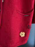 Damen Trachten Janker/Jacke Rot ca. Gr. 44 v. Geiger