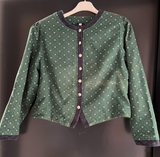 Damen Trachten Janker/Jacke Grün gemustert ca. Gr. 40