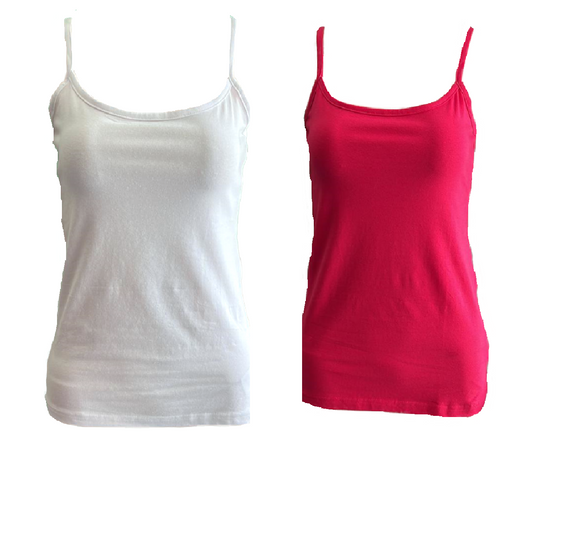 Damen Top Rot, Weiß Gr. 36/38, 40/42, 44/46, 48/50, 56/58