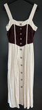 Damen Trachten Dirndl ärmellos Braun beige ca. Gr. 38