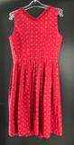 Damen Trachten Dirndl ärmellos Rot gemustert Gr. 42 v. Original Steindl