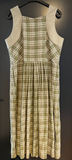 Damen Trachten Dirndl ärmellos Grün, Beige gemustert Gr. 44 v. Rose-Dirndl