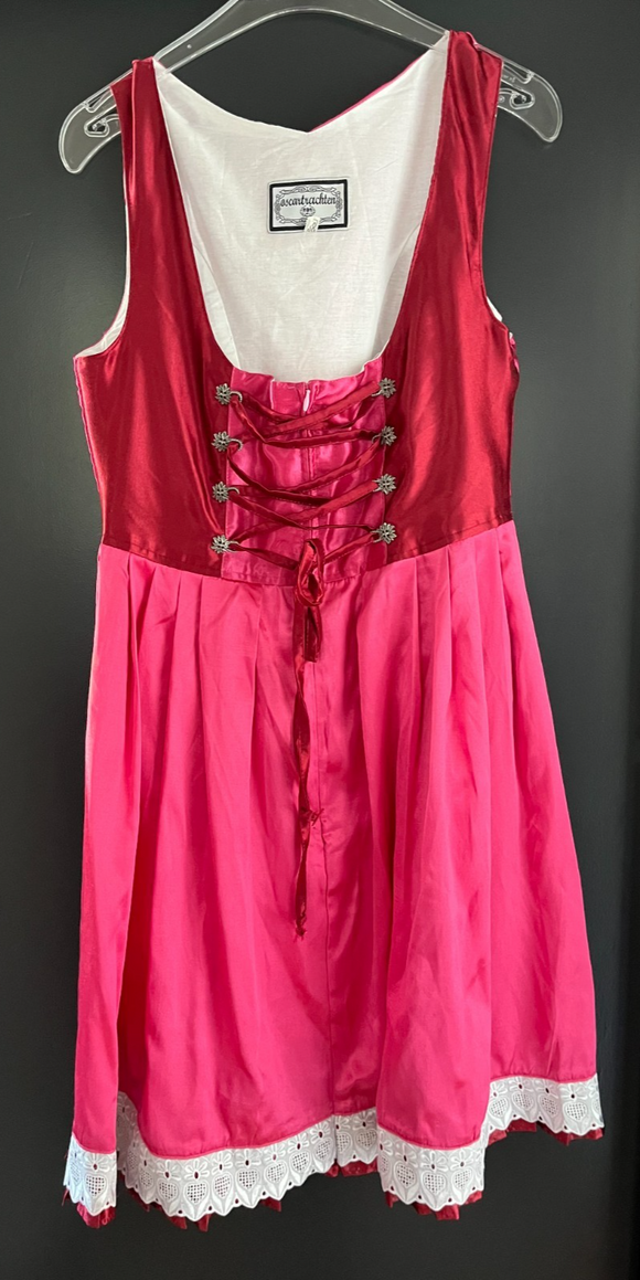 Damen Trachten Dirndl ärmellos Rosa ca. Gr. 38 v. Oscartrachten
