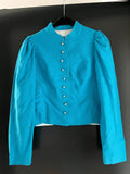 Damen Trachten Janker/Jacke Türkisblau Gr. 40 v. Isola