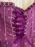 Damen Trachten Dirndl ärmellos Lila, Weiß geblümt ca. Gr. 42 v. C&A