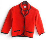 Kinder Trachten Janker/Jacke rot Gr. 140 v. Strickmeister