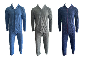 Herren Pyjama Oliv, Navy, Blau Gr. M, L, XL, 2XL