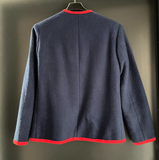 Damen Trachten Janker/Jacke blau rot ca. Gr. 36 v. Lanz