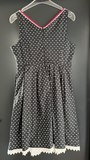 Damen Trachten Dirndl ärmellos Schwarz, Weiß gemustert Gr. 40 v. Amisu