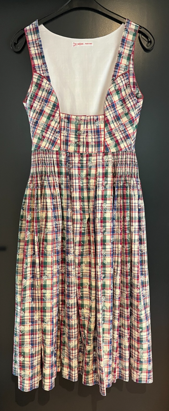 Damen Trachten Dirndl ärmellos Mehrfarbig gemustert ca. Gr. 36