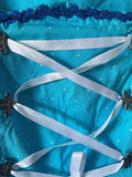 Damen Trachten Dirndl ärmellos Blau Punkte Gr. M (40/42) v. Waldschütz
