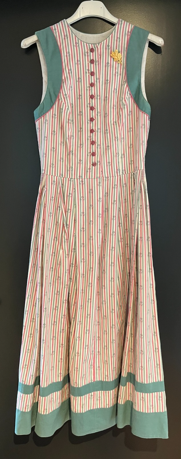 Damen Trachten Dirndl ärmellos mehrfarbig gemustert ca. Gr. 36 v. Hasegg