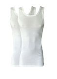 Herren Achselshirt Unterhemd Feinripp 2er-Pack  Weiß,Schwarz,Grau Gr.M