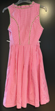 Damen Trachten Dirndl ärmellos Rosa-Weiß, Grün gemustert Gr. 36 v. Esmara