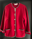 Damen Trachten Janker/Jacke Rot ca. Gr. 38 v. Litza
