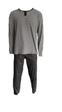 Herren Pyjama/Schlafanzug Schwarz, Blau, Grau, Gr. 2XL, 3XL, 4XL, 5XL